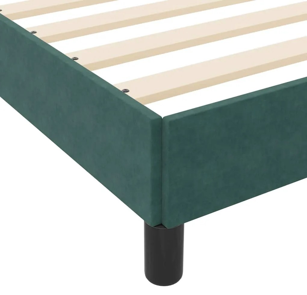 Cama box spring com colchão Verde Escuro 120 x 190 cm Veludo