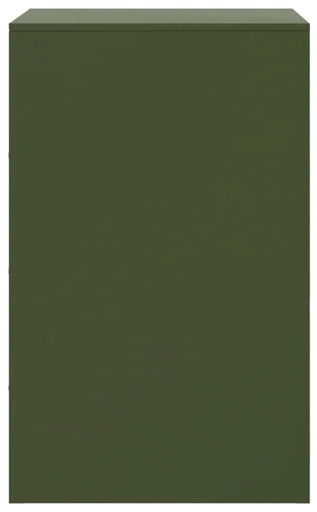 Mesas de cabeceira 2 pcs 34,5x39x62 cm aço verde azeitona