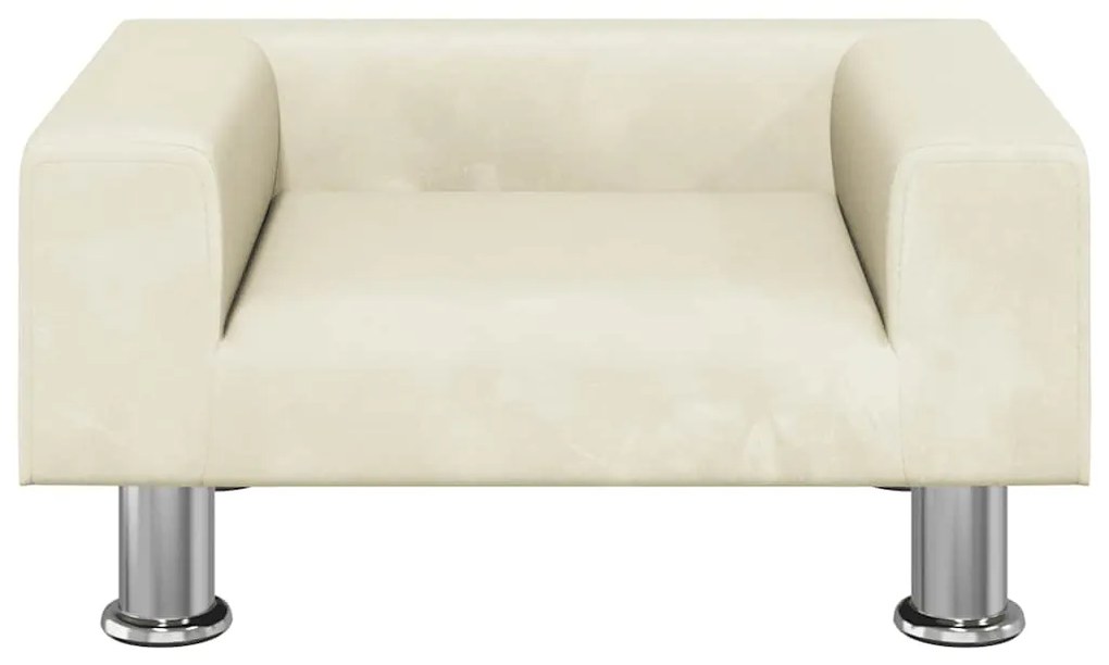 Cama para cães 50x40x26,5 cm veludo cor creme