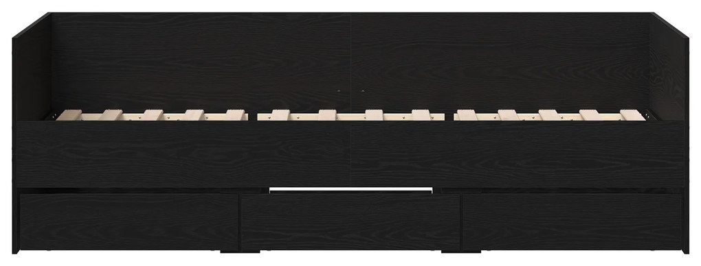 Cama Carvalho Preto Madeira Derivada 90 x 200 cm Durável Cama