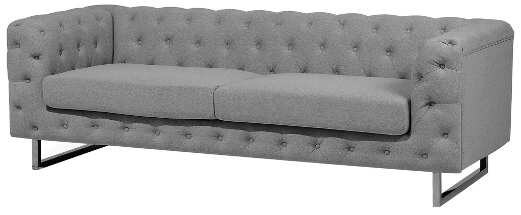 Sofá de 3 lugares em tecido cinzento claro VISSLAND Beliani