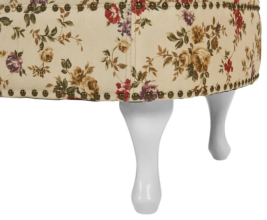 Chaise-longue à direita com padrão floral NIMES Beliani