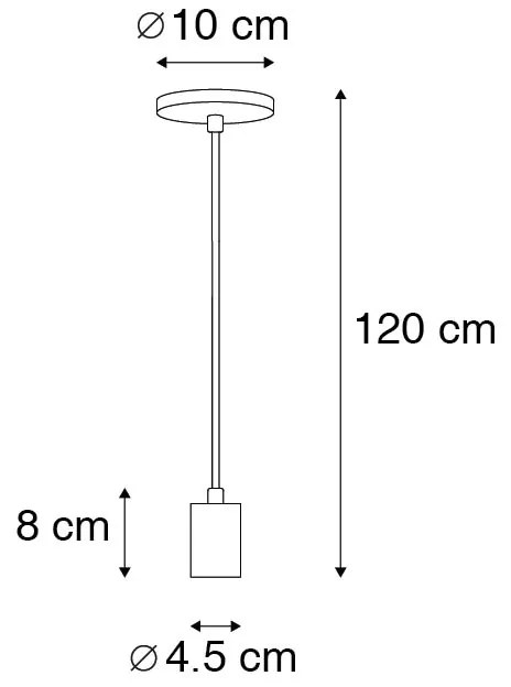 Candeeiro de suspensão industrial cobre - Facil