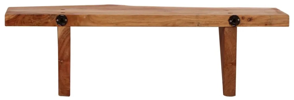 Prateleiras de parede 2 pcs 60x20x18cm madeira de acácia maciça
