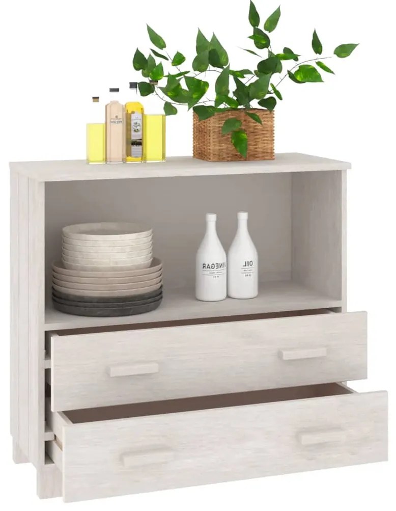 Aparador HAMAR 85x35x80 cm pinho maciço branco