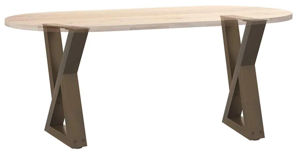 Pés para mesa de centro 2 peças aço natural 38x(42-43,3) cm aço