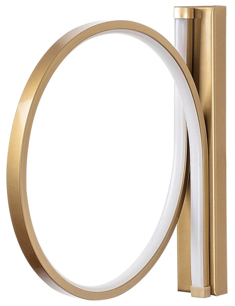 Candeeiro de Parede Halka – Dourado – Diâmetro: 30 cm, Profundidade: 5