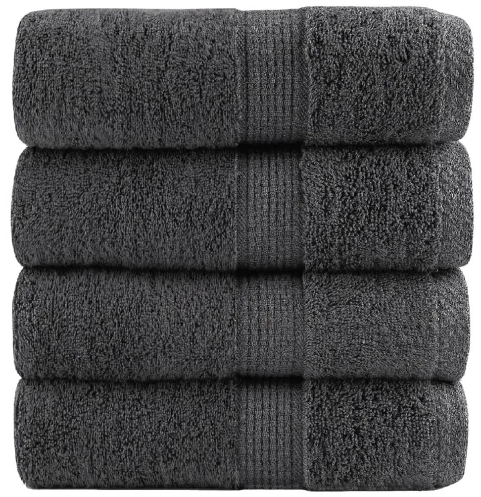 Toalhas de bidé premium SOLUND 4pcs 30x50 cm 600 gsm antracite