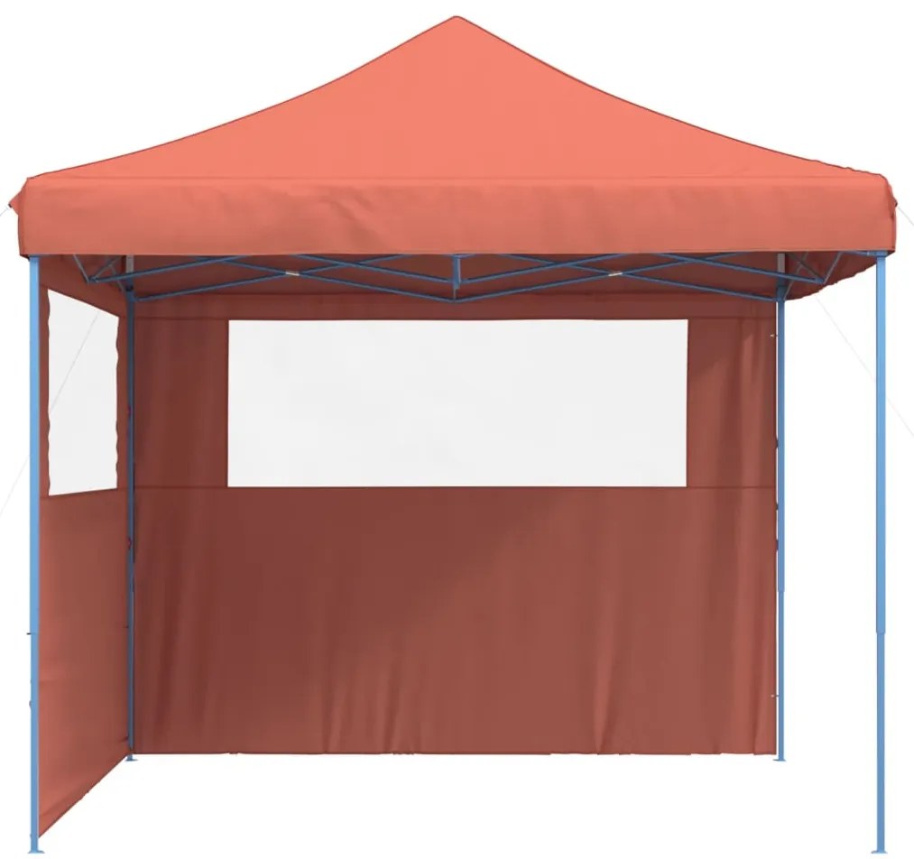 Tenda p/ festas pop-up dobrável 2 paredes laterais terracotta