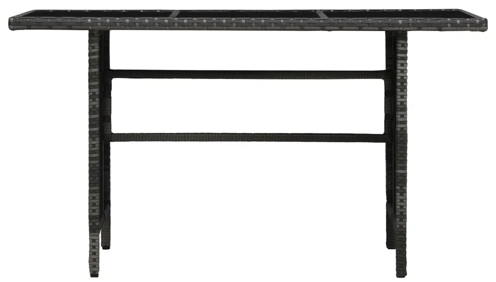 Conjunto lounge de jardim c/ almofadões 4 pcs vime PE cinzento