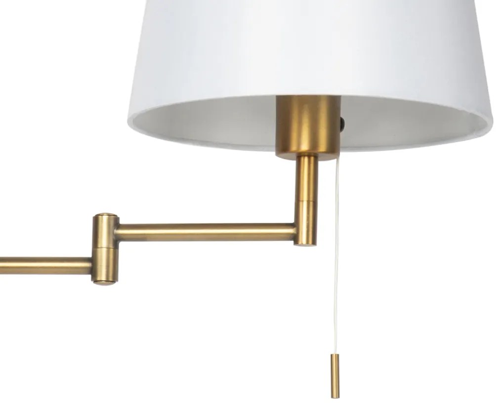LED Candeeiro de parede inteligente bronze com abajur branco incl. Wifi A60 - Ladas Deluxe Moderno
