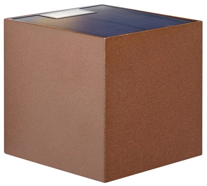 Candeeiro de Parede Exterior Castanho Ferrugem Incl. LED 2-Luzes IP65 Solar - Charlene Moderno