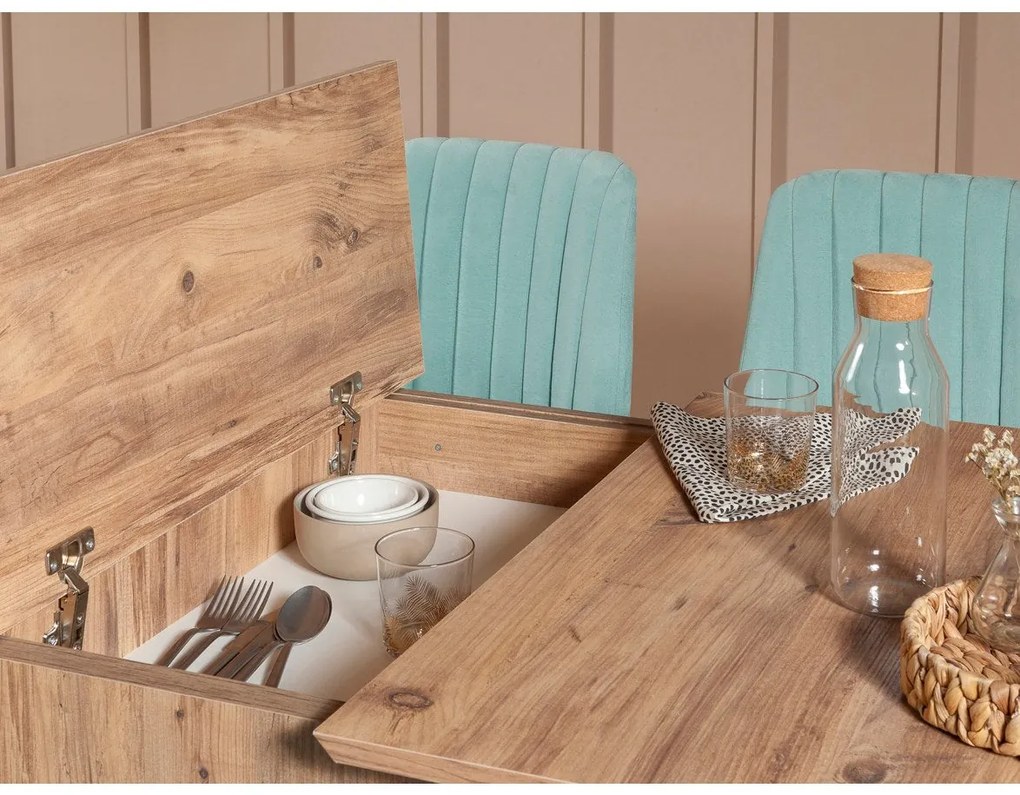 Conjunto de Mesa de Jantar Extensível e Cadeiras Vina – Pinho Atlântic