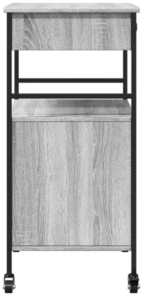 Carrinho de cozinha 56x43x89,5cm derivados madeira cinza sonoma