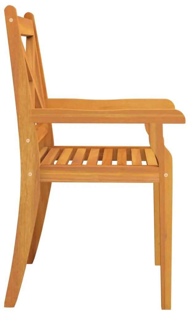 Cadeiras de jantar p/ jardim 2 pcs madeira acácia maciça