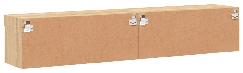 Móveis de TV com luzes LED 2 pcs 80x30x30 cm carvalho sonoma