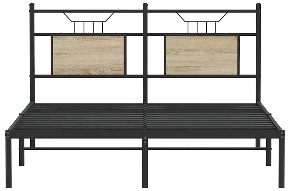 Estrutura cama s/ colchão derivados de madeira carvalho sonoma