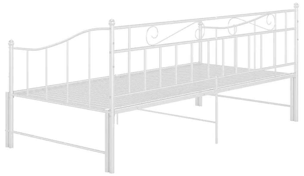 Estrutura sofá-cama de puxar 90x200 cm metal branco