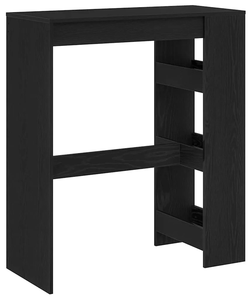 Mesa de bar com prateleiras derivados de madeira carvalho preto