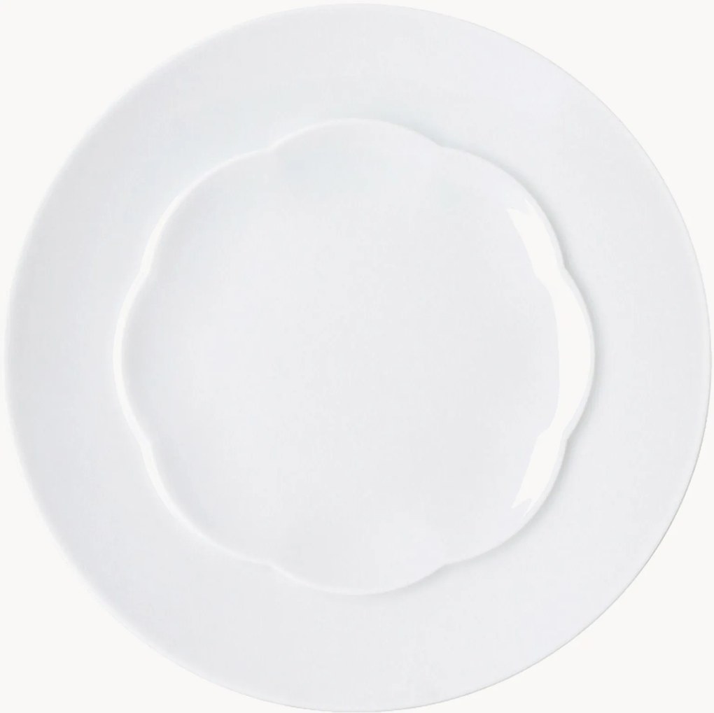 Pratos de sobremesa em porcelana Sonetto, conjunto de 6