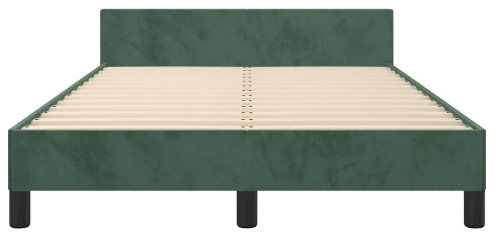 Estrutura de cama com colchão verde escuro 120x190 cm Veludo