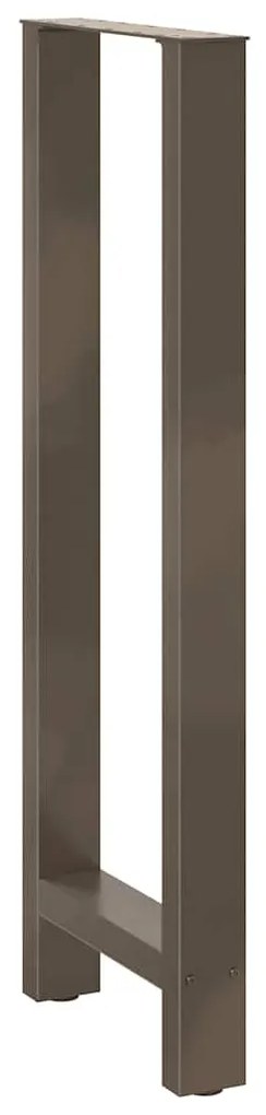 Pés de mesa de bar em aço natural, 2 peças, 40x (110-111) cm, aço