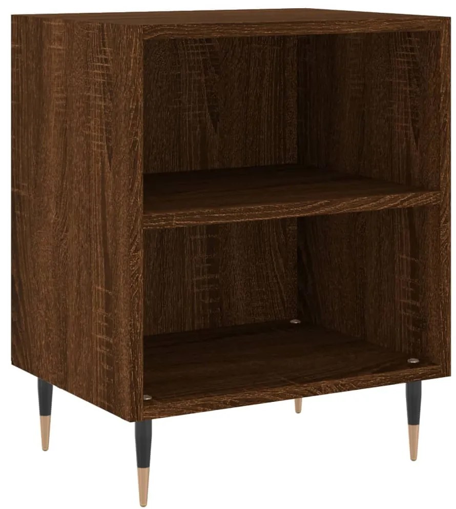 Mesas cabeceira 2pcs 40x30x50cm deriv.madeira carvalho castanho