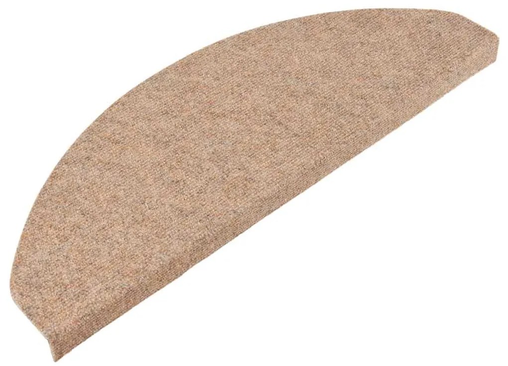 Tapetes de escada adesivos 30 pcs 65x22,5x3,5 cm bege