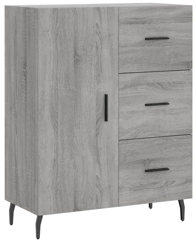 Armário alto 69,5x34x180 cm derivados de madeira sonoma cinza