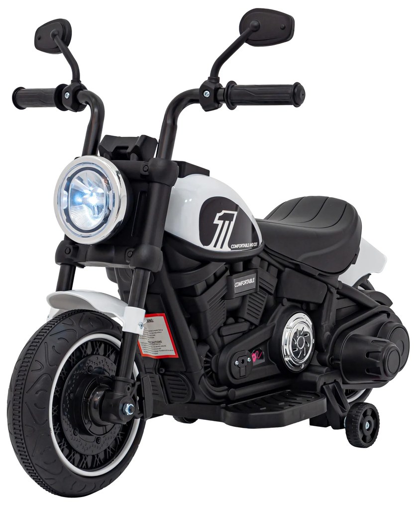 Mota elétrica para crianças 6V, Chopper FASTER, 2 a 5 anos Branca