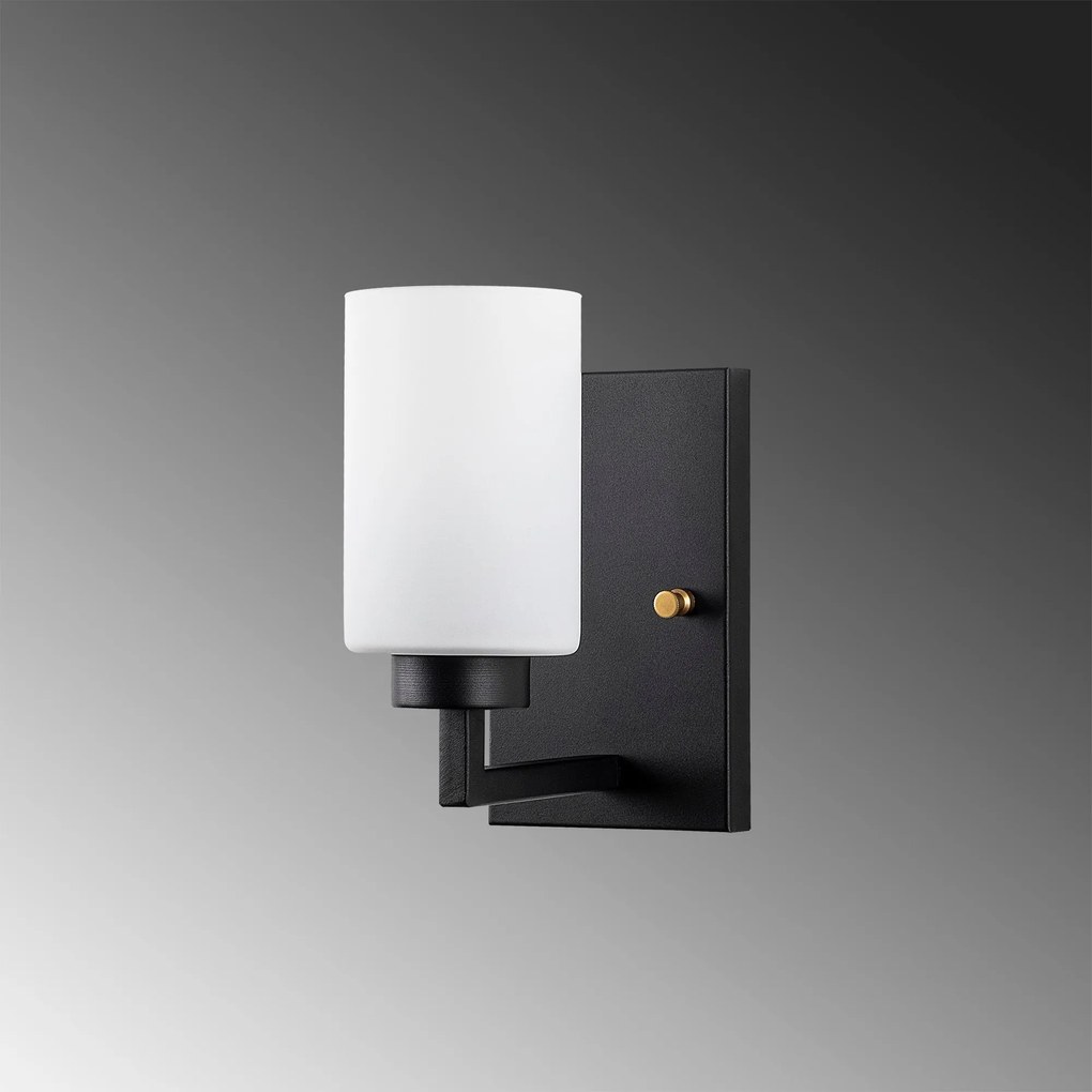 Candeeiro de Parede Hania – Preto e Branco – 10 x 19 x 23 cm