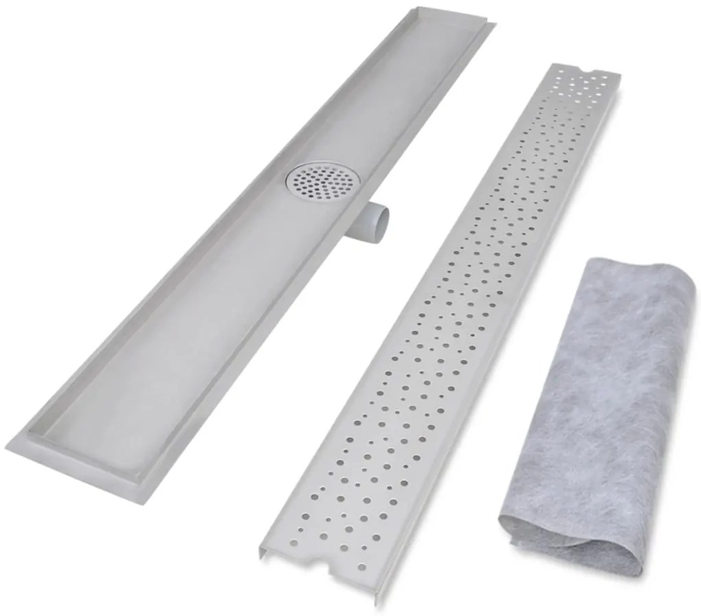 Dreno de chuveiro linear bolhas 1030x140 mm aço inoxidável