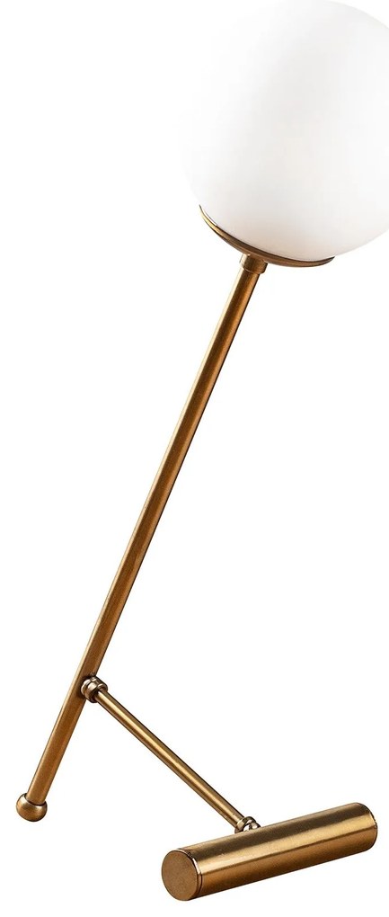 Candeeiro de Mesa Golf – Branco Vintage – 30 x 30 cm