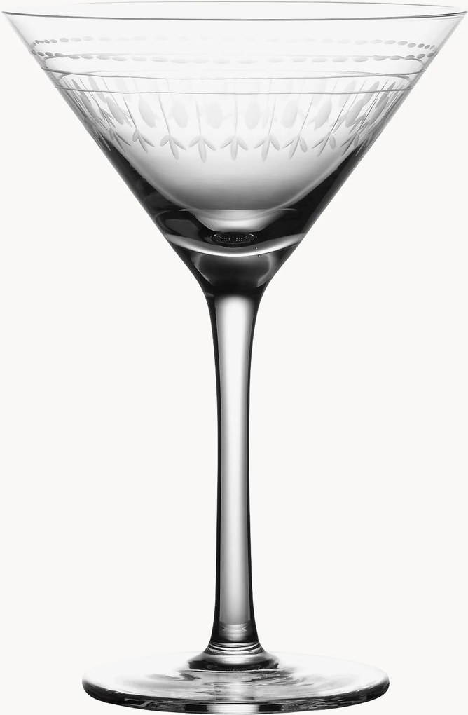 Copos de martíni em cristal artesanal Ovals, conjunto de 2