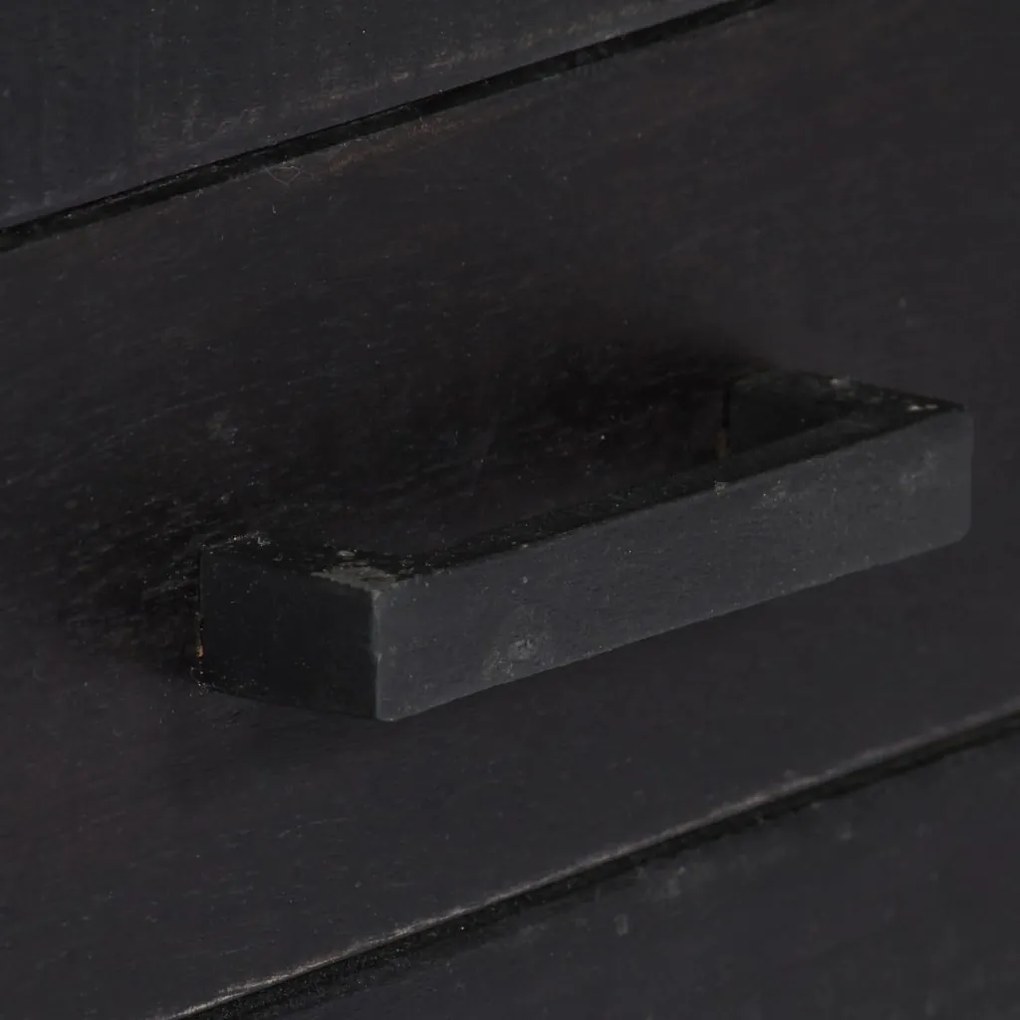 Móvel de TV 118x30x40 cm madeira de mangueira maciça preto