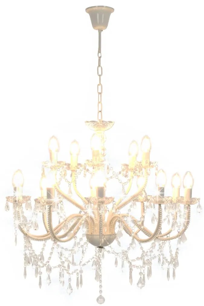Lustre com 2 andares branco 15 x lâmpadas E14