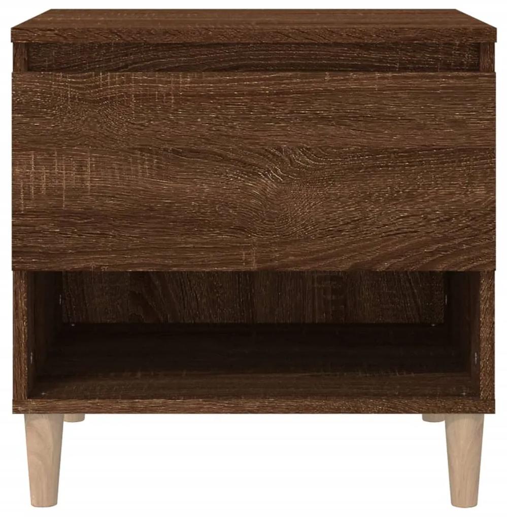 Mesa cabeceira 50x46x50 cm derivados madeira carvalho castanho