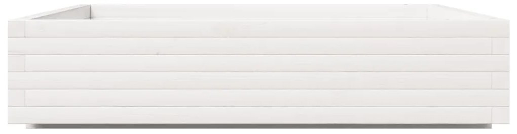 Vaso/floreira de jardim 110x110x26,5 cm pinho maciço branco