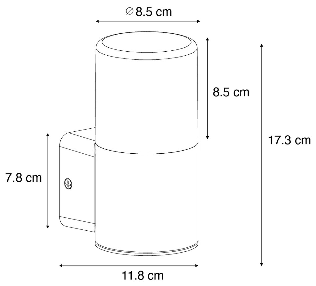 Candeeiro de parede moderno para exterior branco com abajur opala IP44 - Odense Moderno