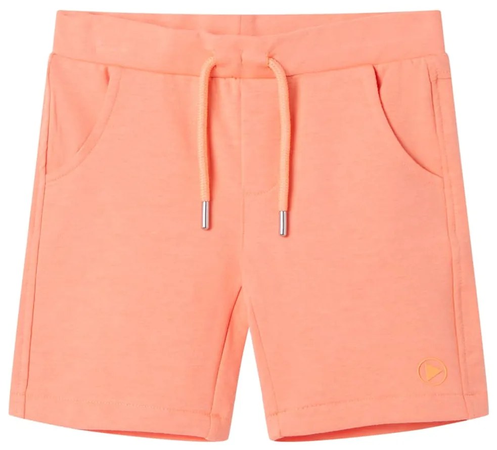 Calções de criança com cordão laranja néon 140