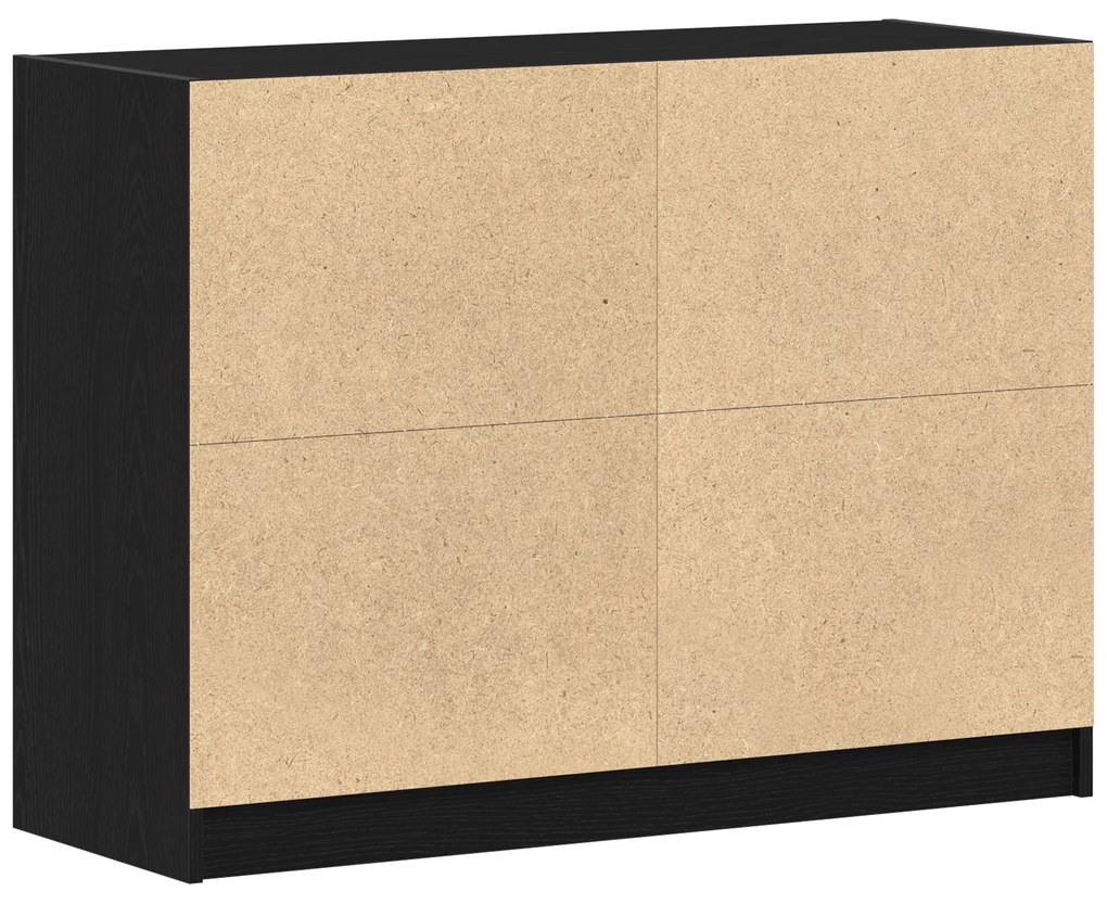 Buffet vidaXL Carvalho Preto 102x37x75,5 cm Madeira Ing.