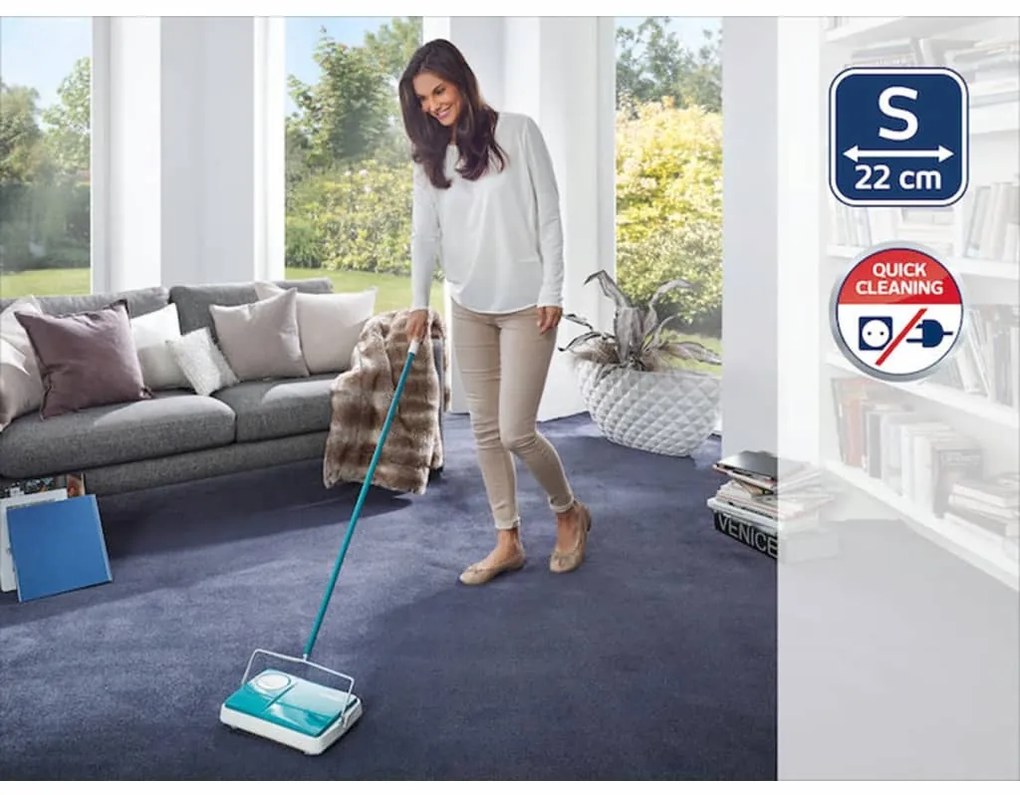 415720 Leifheit Limpa carpetes Regulus turquesa e branco 11700