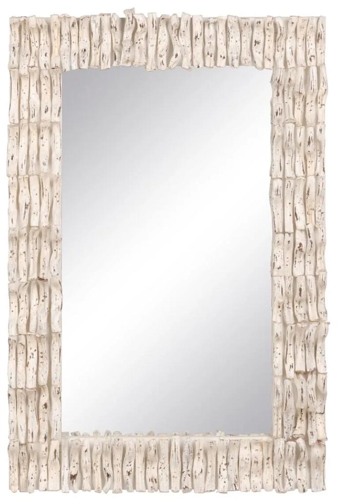 Espelho de Parede 60 X 8 X 90 cm Teca Branco