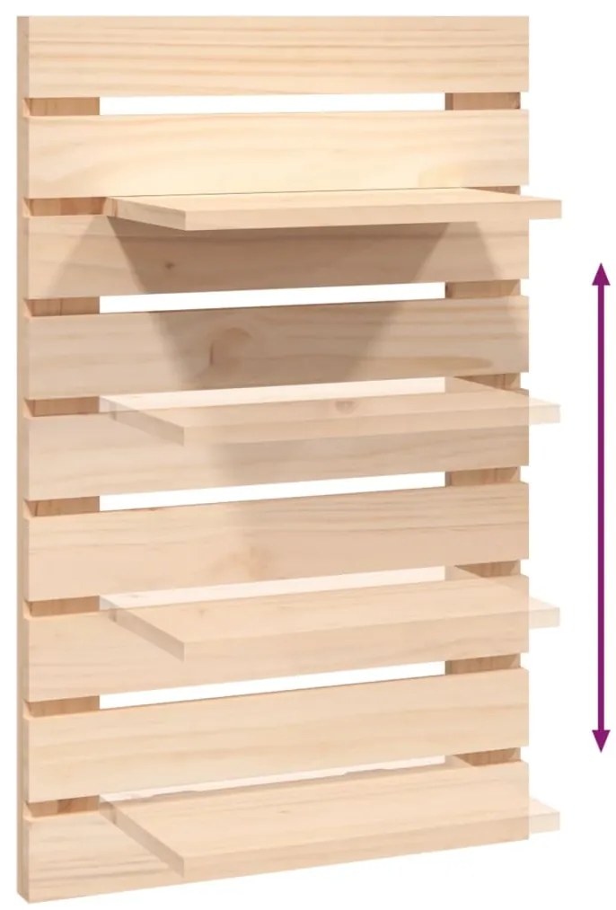 Prateleiras de montagem na parede 2 pcs pinho maciço