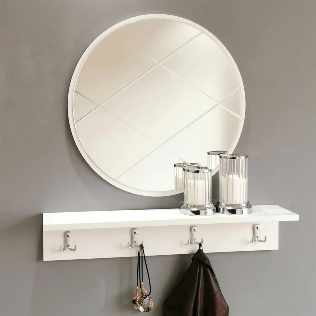 Hall Stand V100 – Branco – Largura: 80 cm Altura: 15 cm Profundidade:
