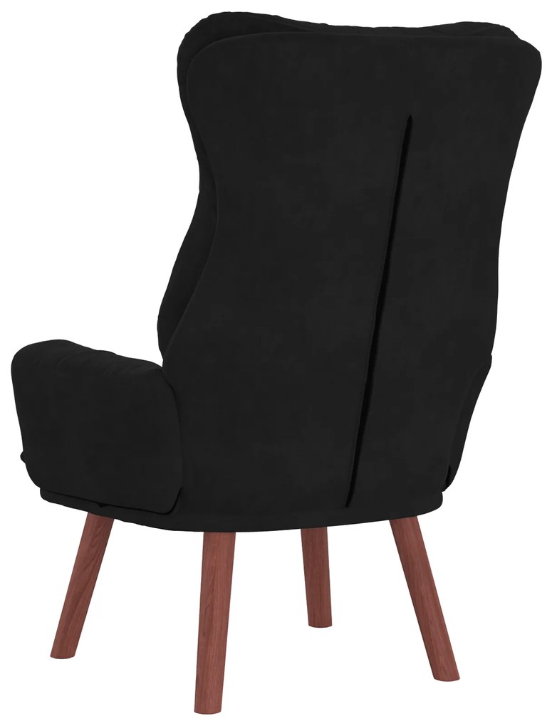 Poltrona Relaxante Veludo Preto