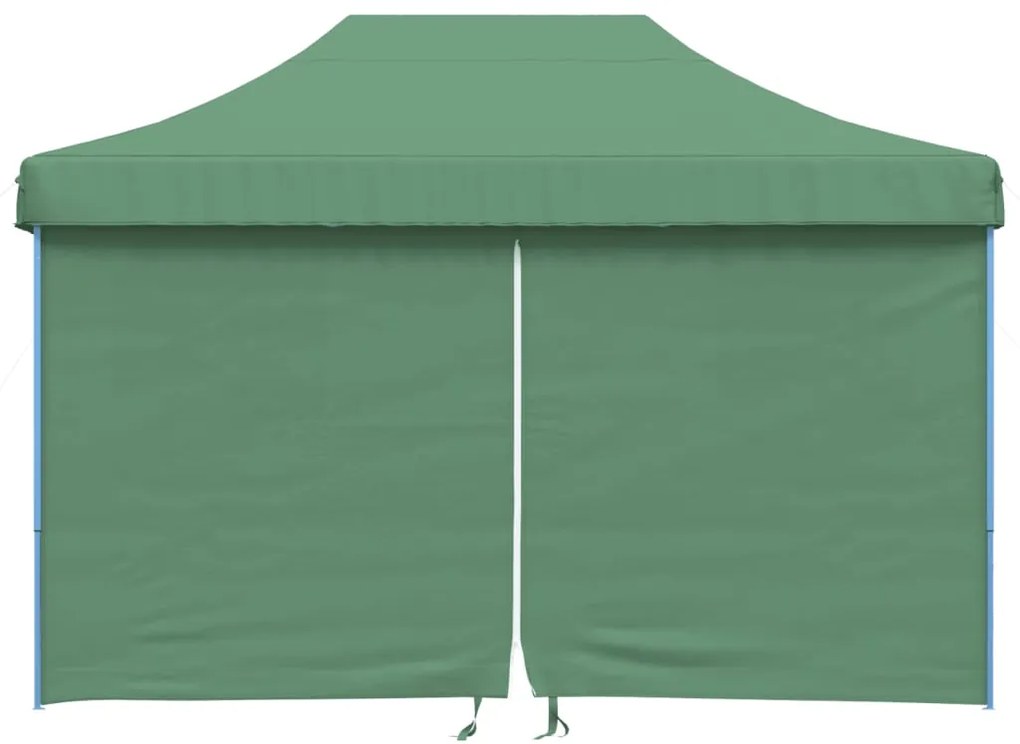 Tenda p/ festas pop-up dobrável com 4 paredes laterais verde