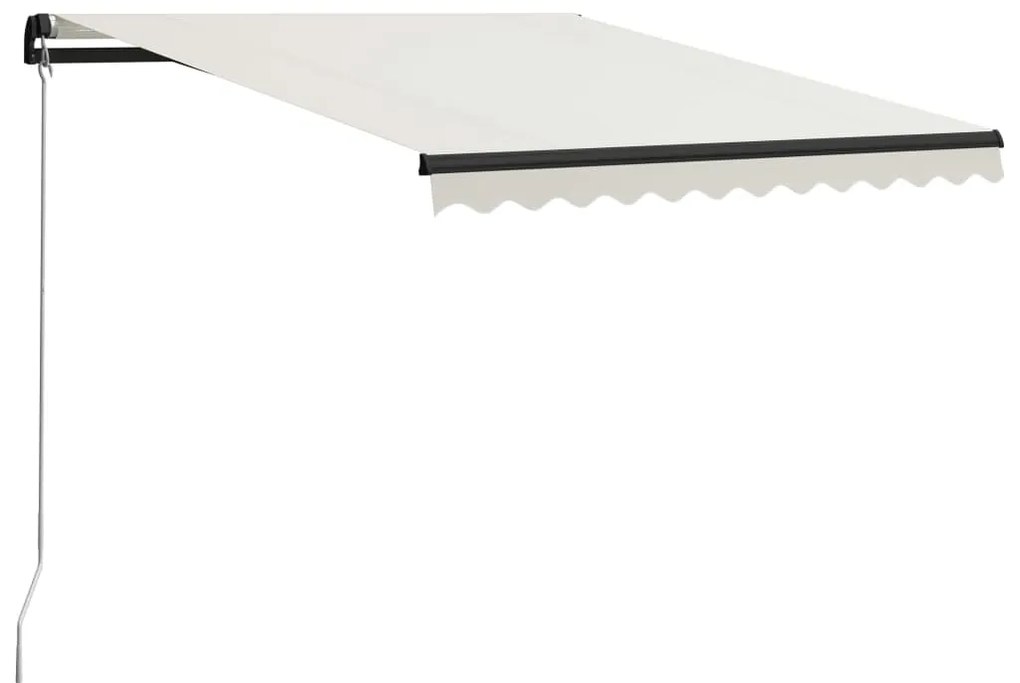 vidaXL Toldo retrátil manual 300x250 cm cor creme