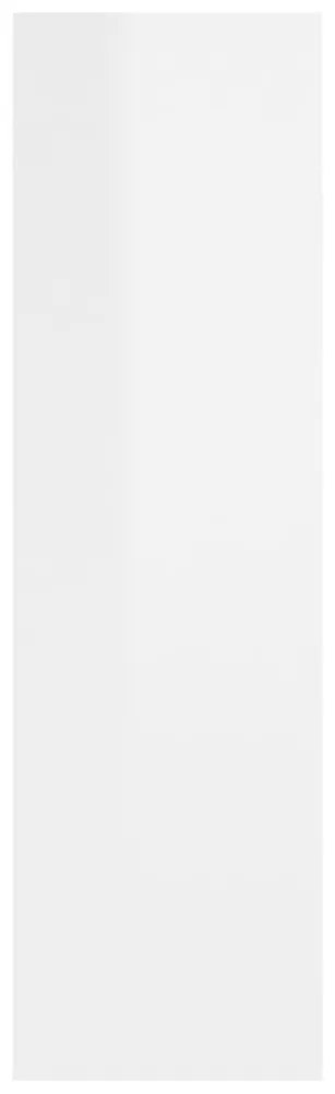 Estante de parede 75x16x55 cm contraplacado branco brilhante