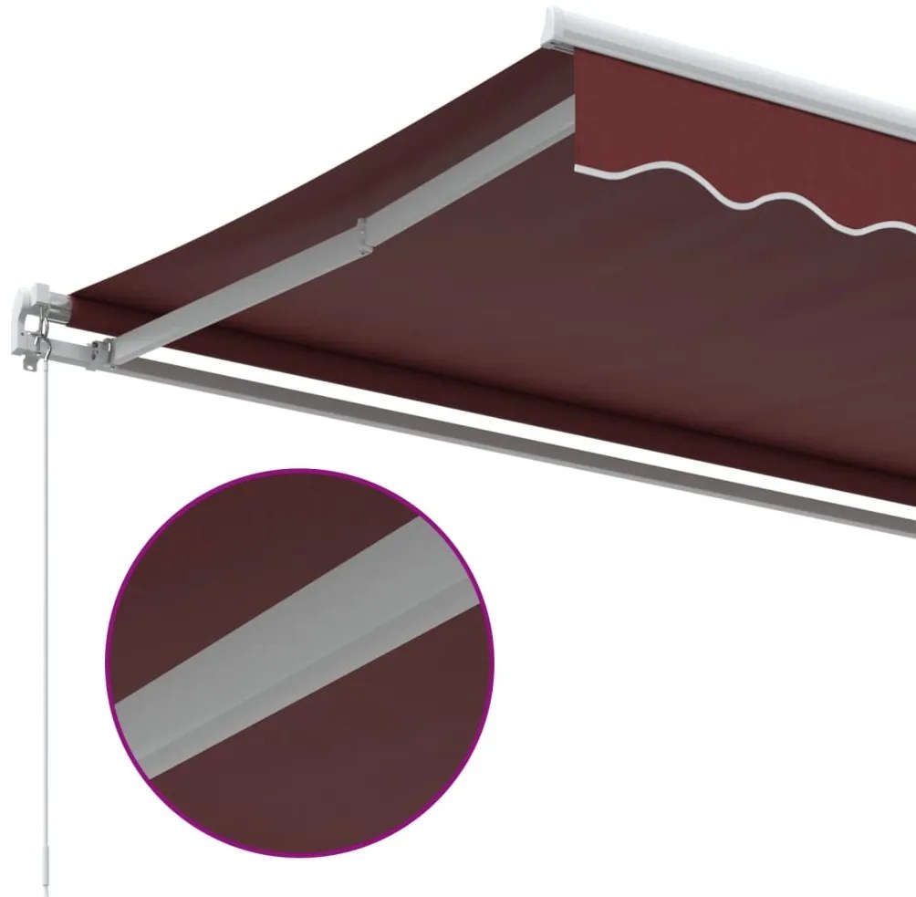Toldo retrátil manual 400x350 cm bordô